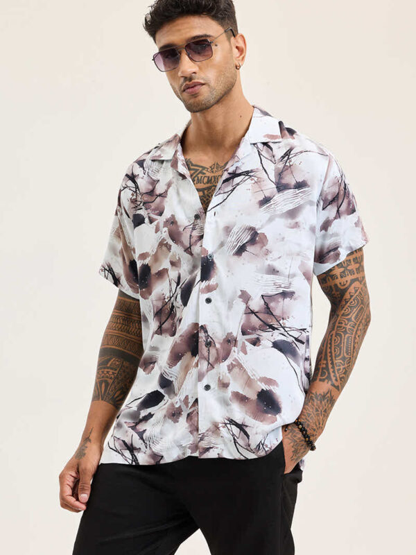 Black Abstract Box Fit Shirt