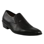 Black Leather Slip On Shoes