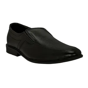 Black Leather Slip On Shoes