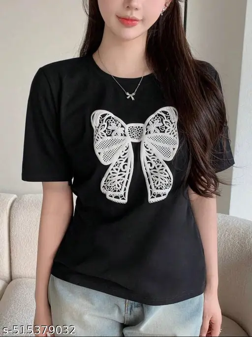 Stylish Printed Pure Cotton Women’s T-shirt